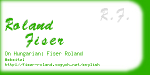 roland fiser business card